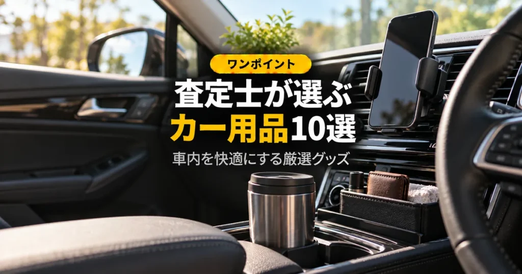 車内のスマホホルダーとドリンクホルダー